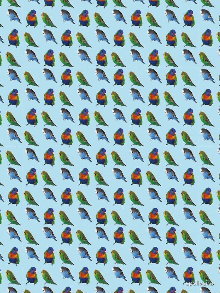 Blue bird budgie parrot pattern by epoliveira