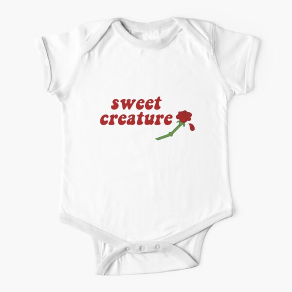 Sweet Creature Rose Design Short Sleeve Baby One-Piece