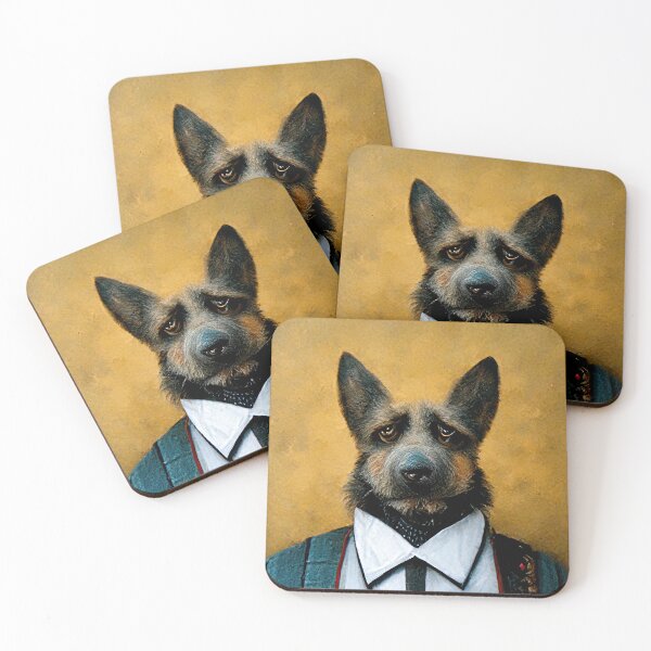 Item preview, Alsatian Dog Wearing a Suit designed and sold by ThePurpleMelon.