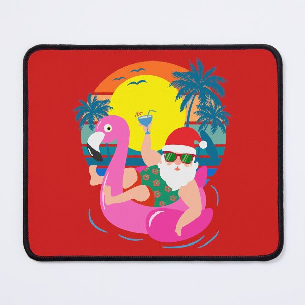 Item preview, Funny Sunset Pool Party Santa Sunglasses Flamingo Christmas designed and sold by sundae-artisan.