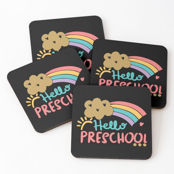Item preview, Hello Preschool Heart Teacher Student Back To School designed and sold by ZimbomDesigner.