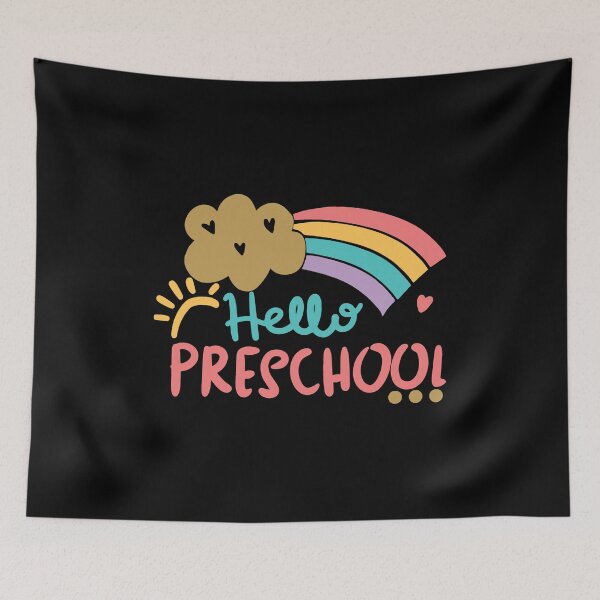 Item preview, Hello Preschool Heart Teacher Student Back To School designed and sold by ZimbomDesigner.