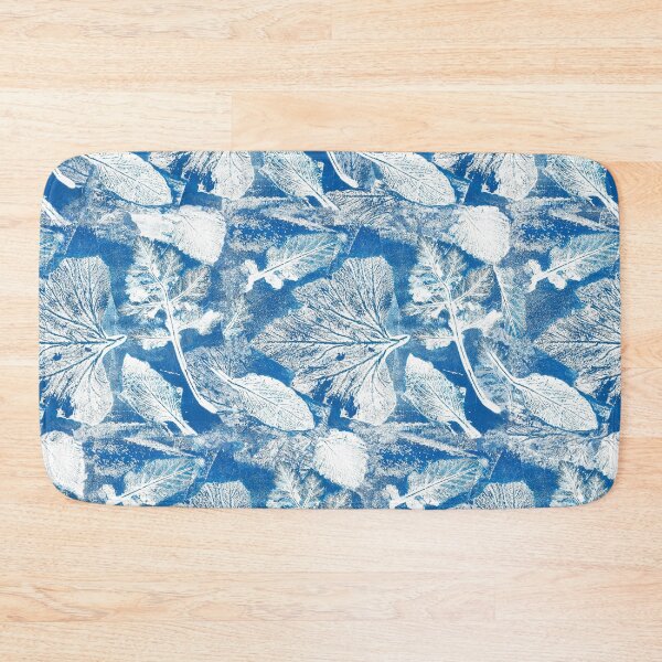 Item preview, Botanical Blue White Monoprint designed and sold by pear-la.