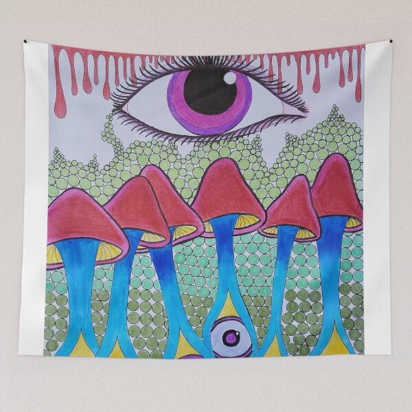 Item preview, Trippy Psychedelic Mushroom Eye designed and sold by ArtbyMeganBrock.