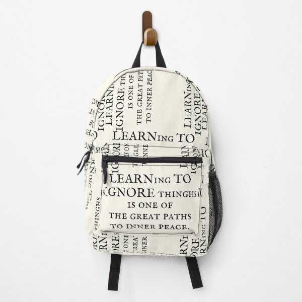 Item preview, Learn to ignore, inspirational life wisdom quote in black type designed and sold by WordStruggle.