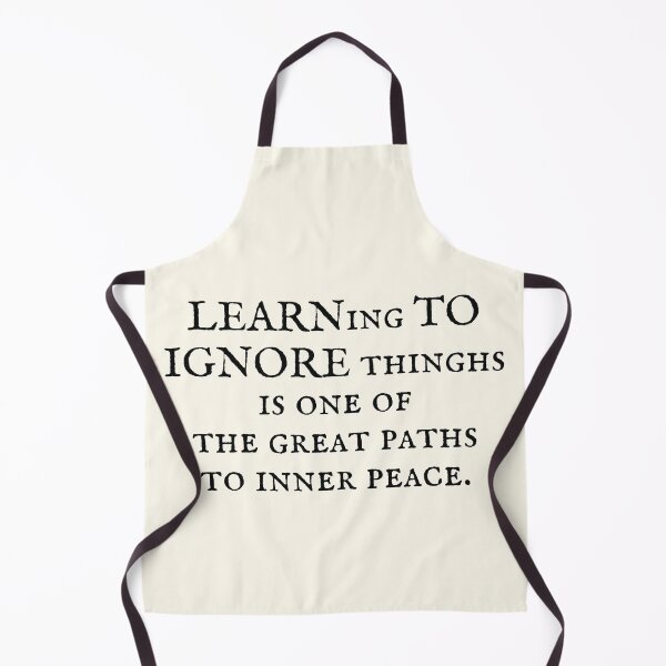 Item preview, Learn to ignore, inspirational life wisdom quote in black type designed and sold by WordStruggle.