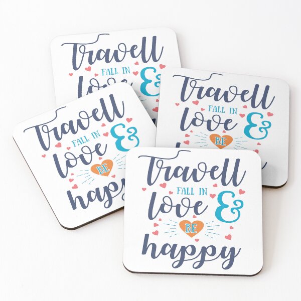 Item preview, TRAVELL FALL IN LOVE AND BE HAPPY designed and sold by LoveSecrets.