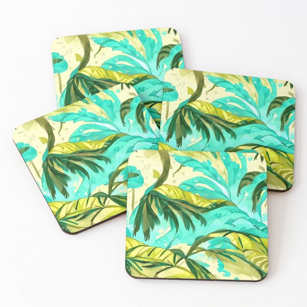 Item preview, Blue Green palms designed and sold by PinterPattern.