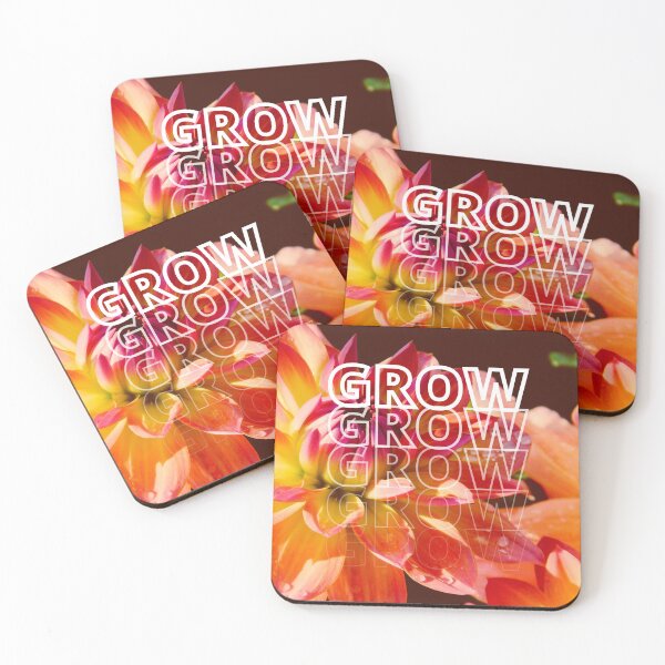 Item preview, GROW (above) - Vibrant Orange Flowers designed and sold by AliceSLee.