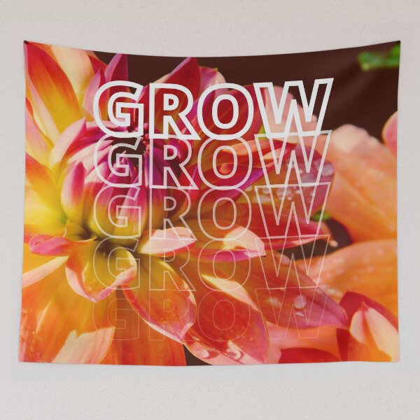 Item preview, GROW (above) - Vibrant Orange Flowers designed and sold by AliceSLee.