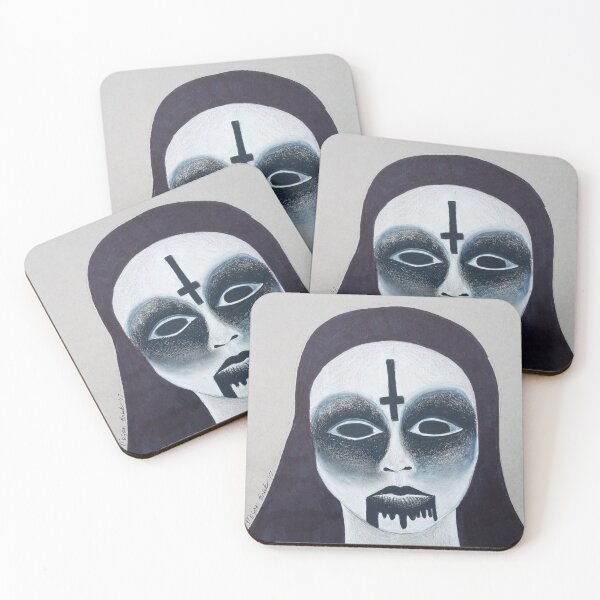 Item preview, Dark Goth Nun Horror Art designed and sold by ArtbyMeganBrock.