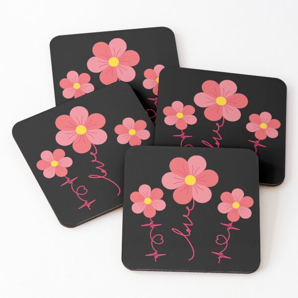 Item preview, Love Heartbeat Flowers, Pink Flowers designed and sold by JRice66.