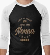 Awesome Nonna Looks Like Men's Baseball ¾ T-Shirt