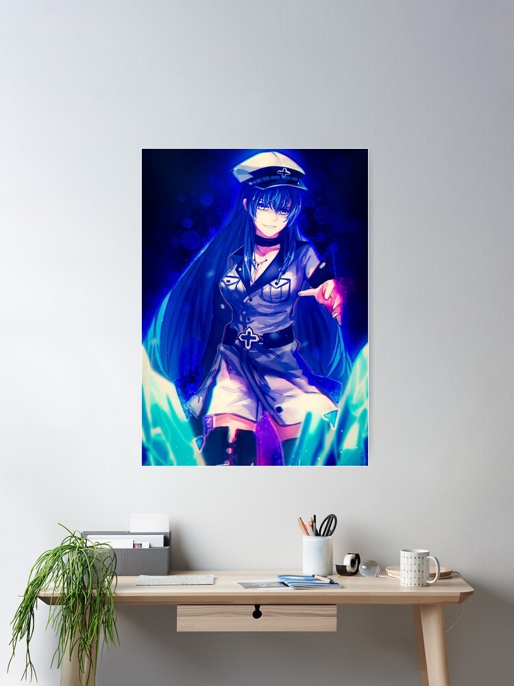 Esdeath Akame Ga Kill Anime Poster for Sale by Spacefoxart