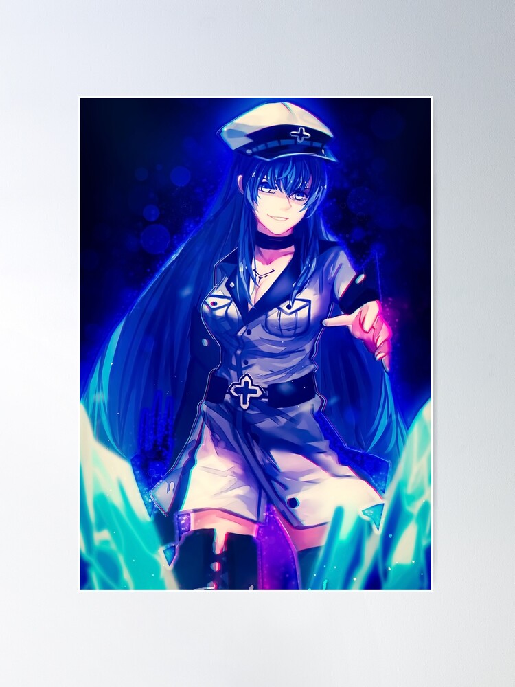 Akame Ga Kill Esdeath' Poster, picture, metal print, paint by