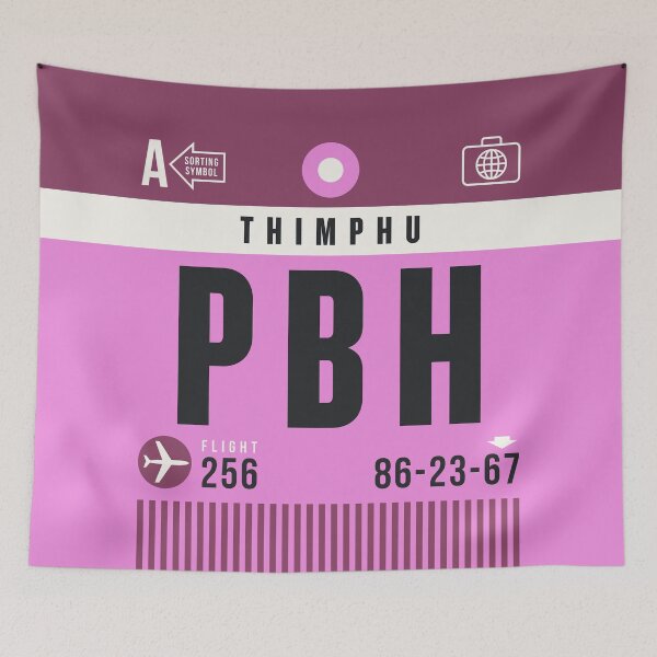Item preview, Luggage Tag A - PBH Thimphu Bhutan designed and sold by VoodooCircus.