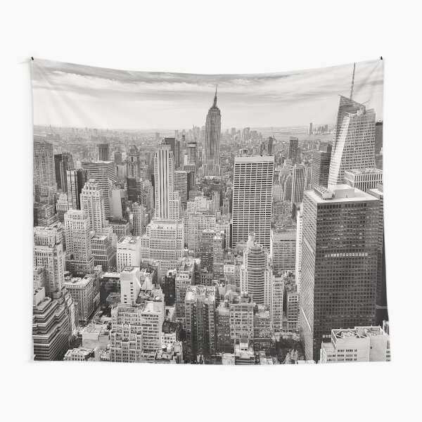Artikel-Vorschau von New York City Skyline Wandteppich, designt und verkauft von catscollegecuts.