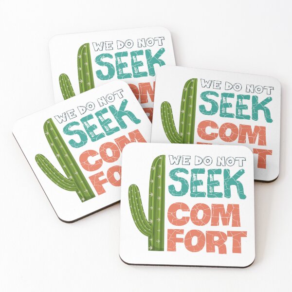 Item preview, We Do Not Seek Comfort | With Cactus | Bright Background designed and sold by JenTrinhArt.