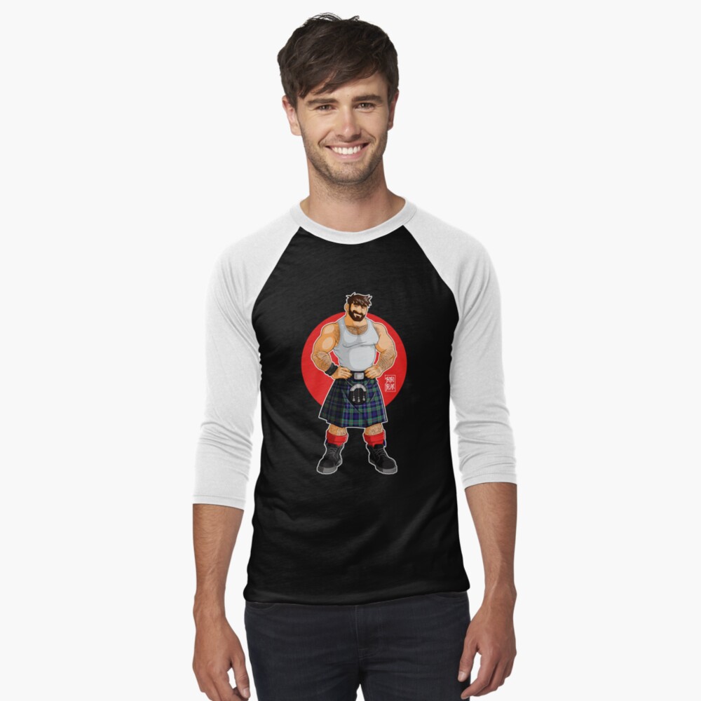 ADAM LIKES KILTS Baseball ¾ Sleeve T-Shirt