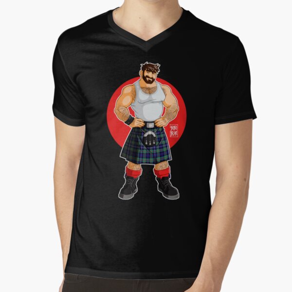 ADAM LIKES KILTS V-Neck T-Shirt