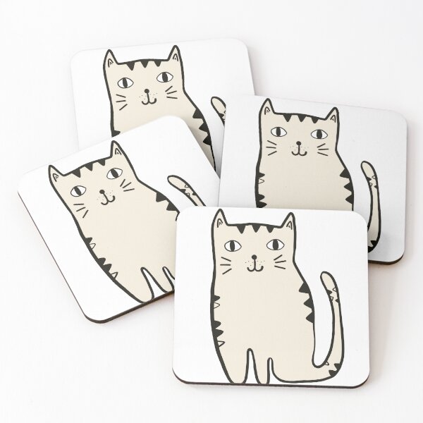Item preview, White Striped Cat designed and sold by animalsforfun.