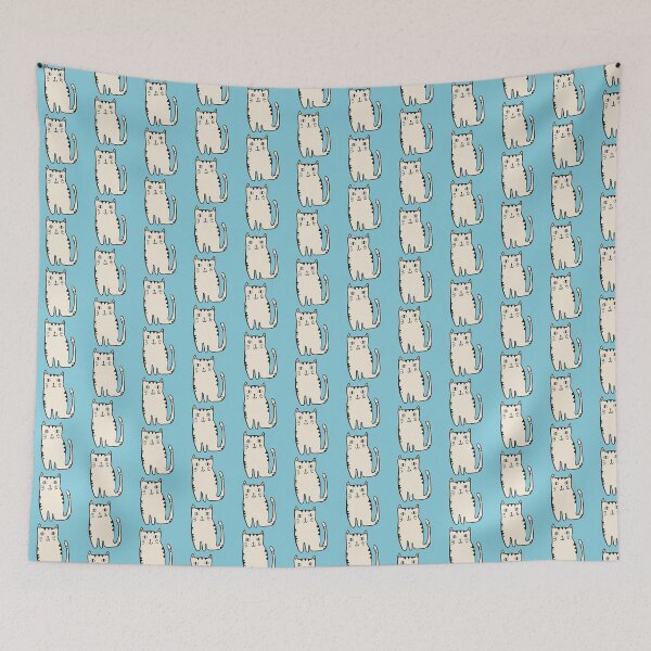 Item preview, White Striped Cat designed and sold by animalsforfun.
