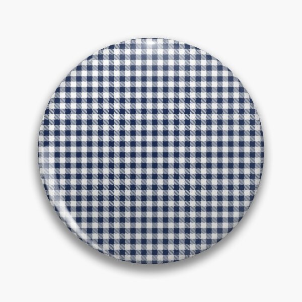 Item preview, Gingham Checkered Buffalo Plaid Navy Blue and White Pattern designed and sold by SqueakyRicardo.
