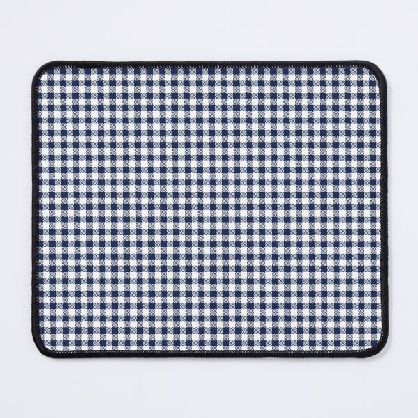 Item preview, Gingham Checkered Buffalo Plaid Navy Blue and White Pattern designed and sold by SqueakyRicardo.