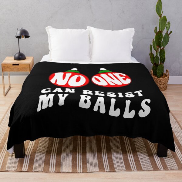 Item preview, Adults Christmas Pun Tee | No One Can Resist My Balls design designed and sold by Merchking1.