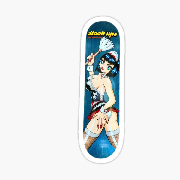 Hook-Ups HookUps Skateboard Sticker for Sale by am61811