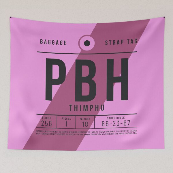 Item preview, Luggage Tag E - PBH Thimphu Bhutan designed and sold by VoodooCircus.