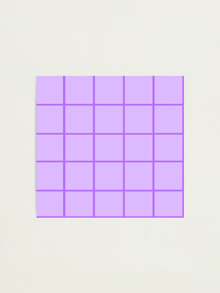 Aesthetic Pastel Purple Grid Photographic Print By Top Devotee Redbubble