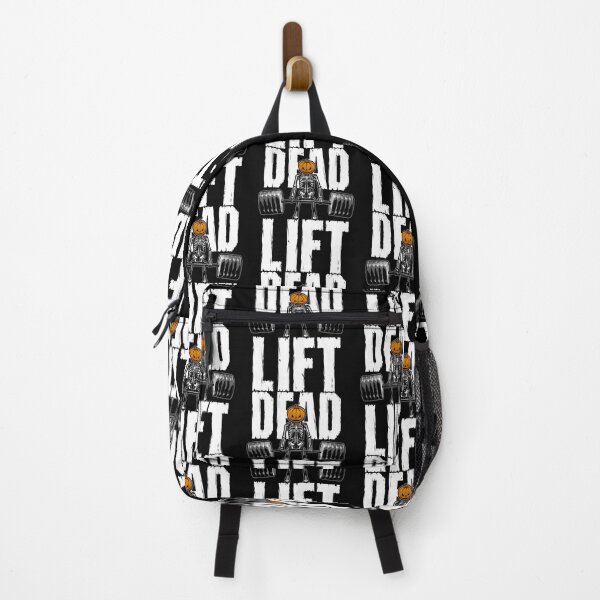 Item preview, Halloween Gym Deadlift Skeleton Pumpkin Goth Fitness Workout designed and sold by GrandeDuc.