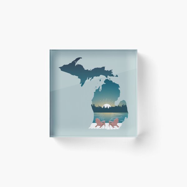 Item preview, Up North Sunset Mitten designed and sold by GreatLakesLocal.