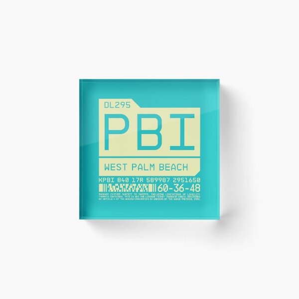 Item preview, Luggage Tag C - PBI West Palm Beach Florida USA designed and sold by VoodooCircus.