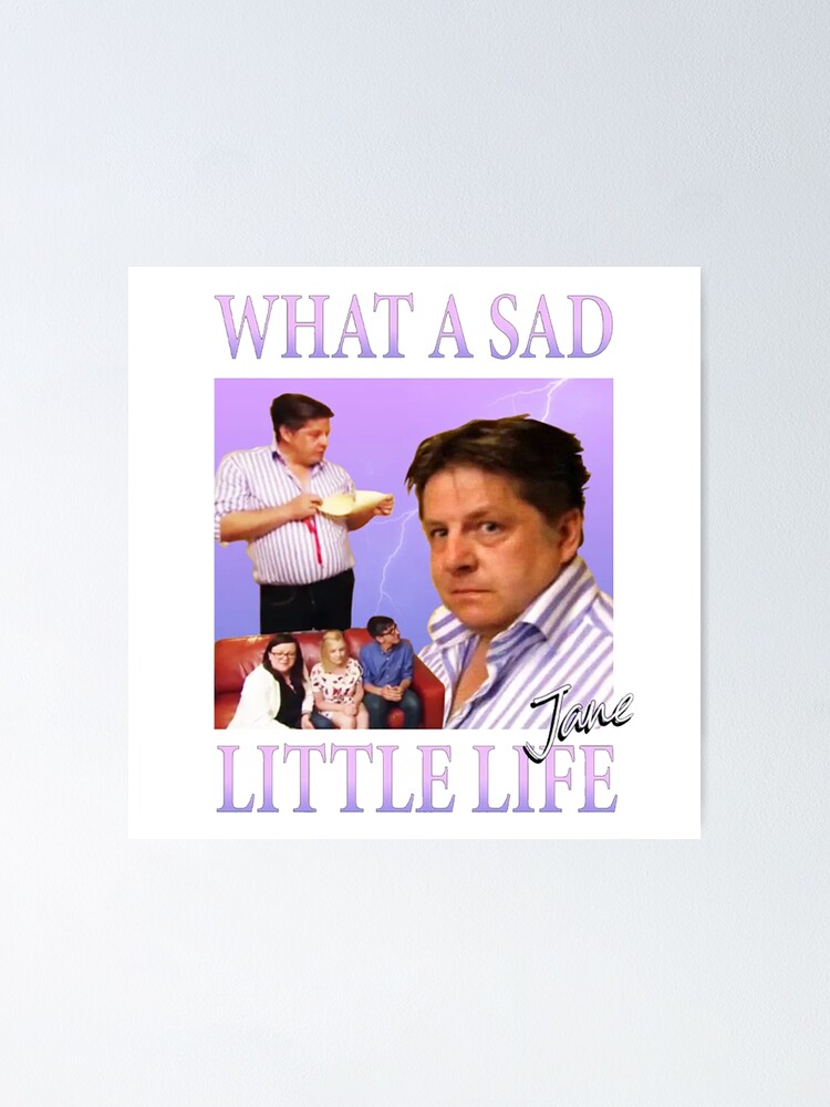 "What a Sad Little Life Jane Meme" Poster for Sale by josephuynh