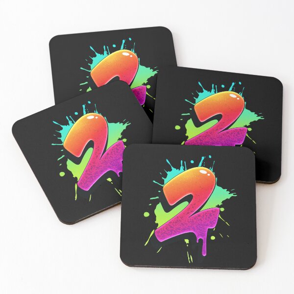 Item preview, Graffiti Number 2 Digit Colorful Paint Splash Style designed and sold by ToTheNextLetter.
