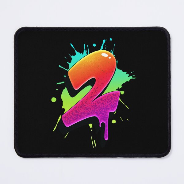 Item preview, Graffiti Number 2 Digit Colorful Paint Splash Style designed and sold by ToTheNextLetter.