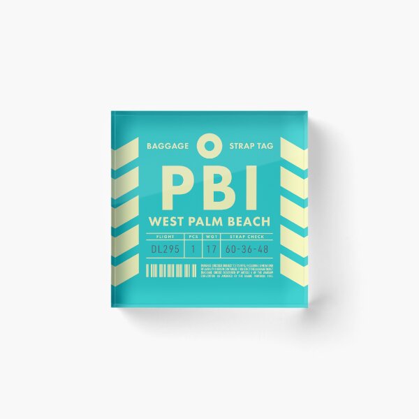 Item preview, Luggage Tag D - PBI West Palm Beach Florida USA designed and sold by VoodooCircus.