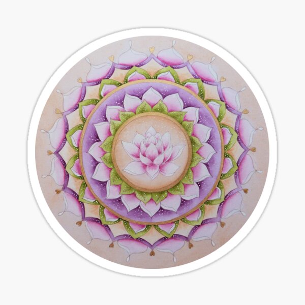 Mandala Lotus round Sticker