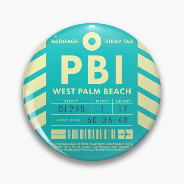 Item preview, Luggage Tag D - PBI West Palm Beach Florida USA designed and sold by VoodooCircus.