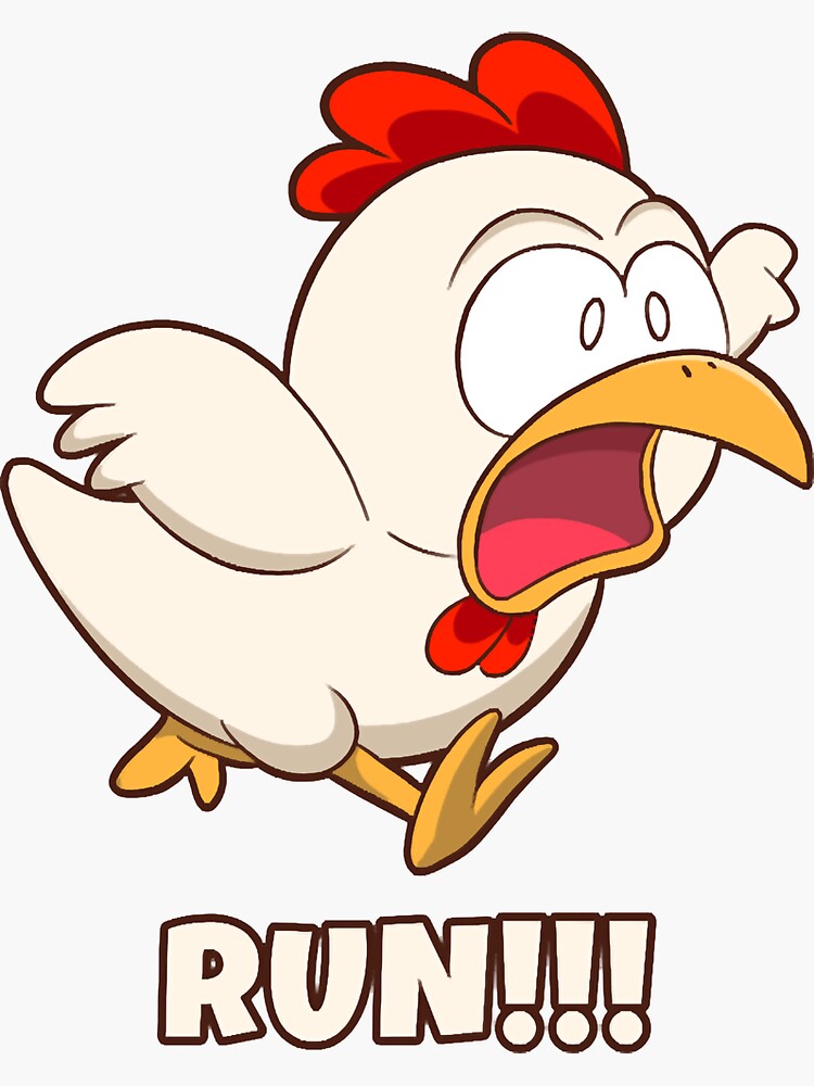 chicken-run-meme-sticker-for-sale-by-cora1ka-redbubble