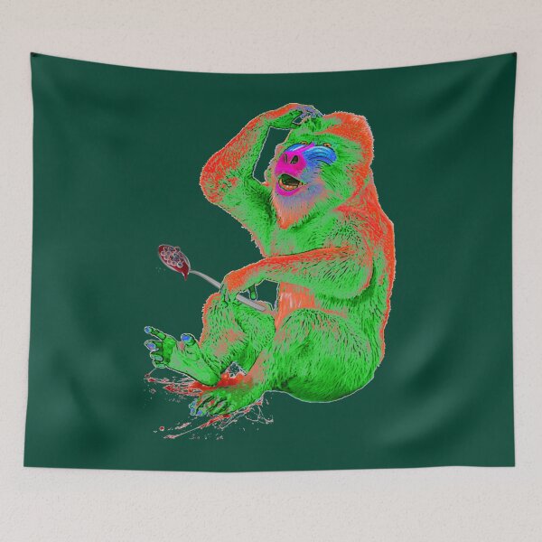 Item preview, The Rainbow Baboon Gobbled 15 Fish Eyes With Each Spoon   designed and sold by EliceCe.