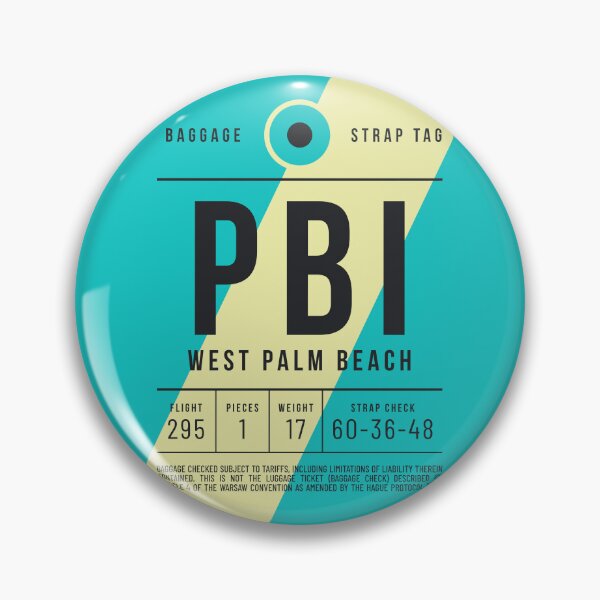 Item preview, Luggage Tag E - PBI West Palm Beach Florida USA designed and sold by VoodooCircus.