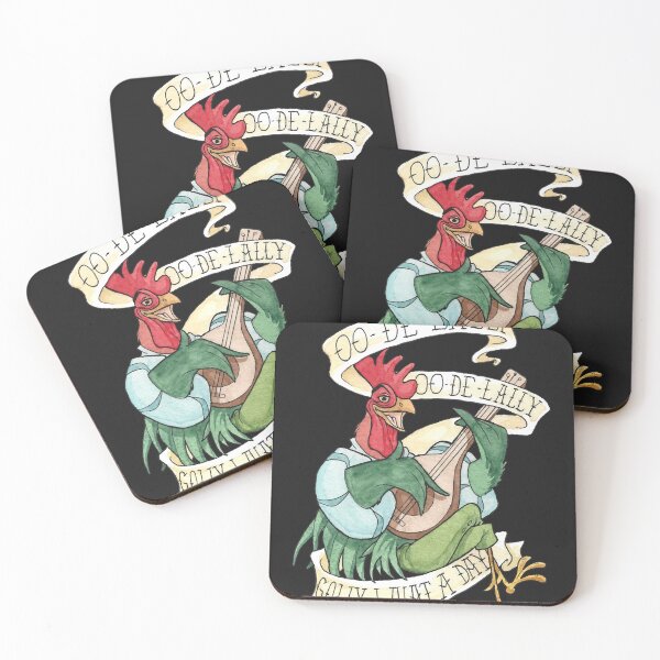 Item preview, Alan a dale rooster oo de lally golly what a day tattoo watercolor painting robin hood classic t s designed and sold by maceycrooks.