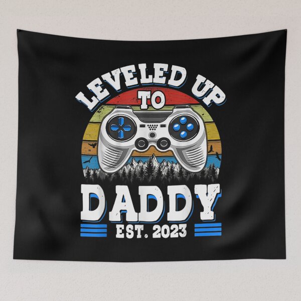 Item preview, Mens I Leveled Up To Daddy Est 2023 New Parent Gamer Fathers Day  designed and sold by aumarian.