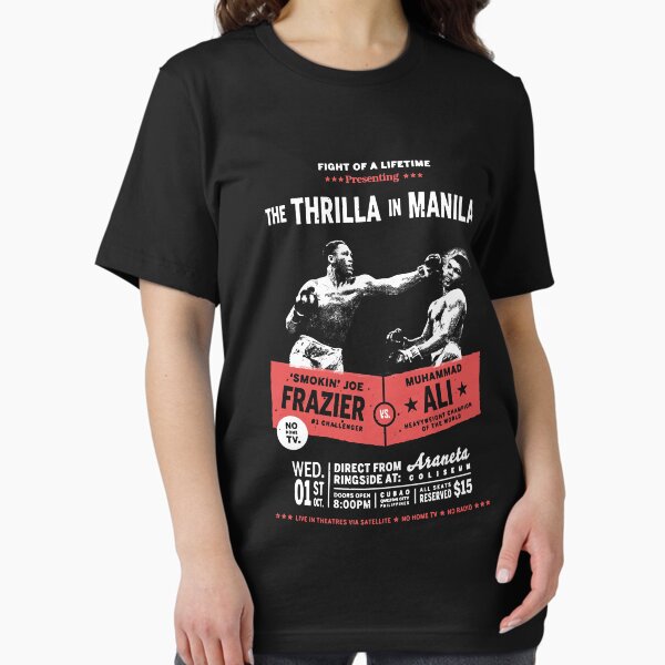 Vista previa del artículo con la obra «ali vs frazier thrilla en manila», diseñado y vendido por maceycrooks.