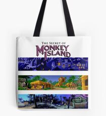 The secret of Monkey Island Backgrounds Tote Bag
