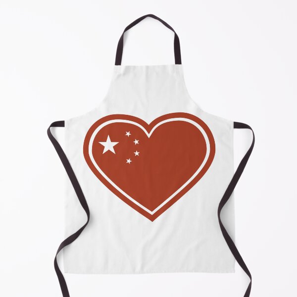 Item preview, Chinese Red Heart Flag w/ Outline | National Flags designed and sold by GrowLove.