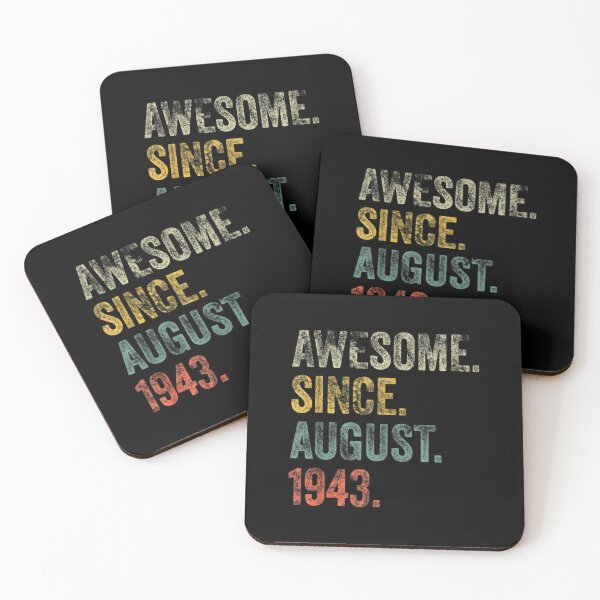 Item preview, Vintage 1943 79th Birthday Awesome Since August 1943  designed and sold by aumarian.